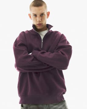 mischief monkey Men Oversized Fit Turtleneck Sweatshirt-picture-21