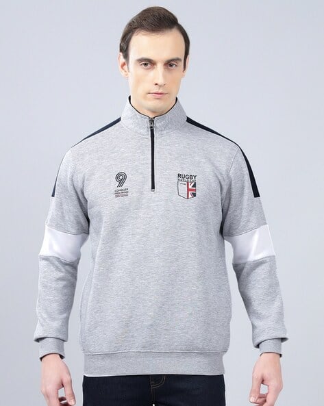 Buy Grey Melange Sweatshirt Hoodies for Men by Cantabil Online