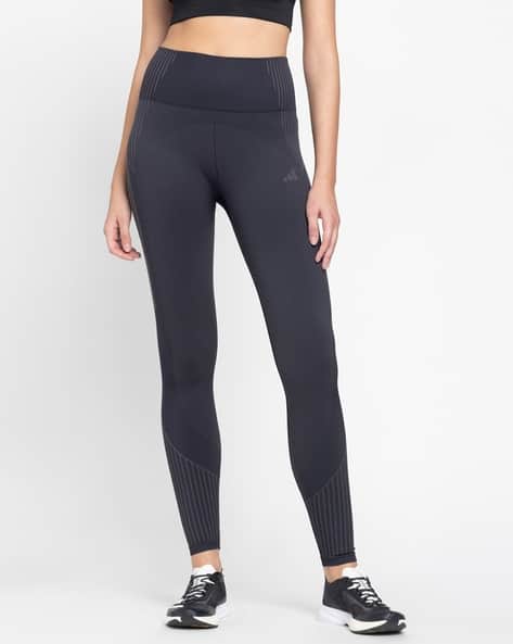 Women Seamless Striped Sports Leggings