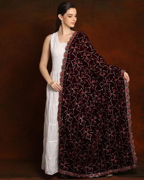 Women Velvet Dupatta Price in India