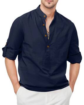 fifth u Men Regular Fit Short Kurta with Full Sleeves-picture-11