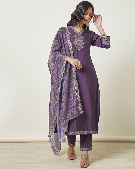 Women Embroidery Kurta Set Price in India