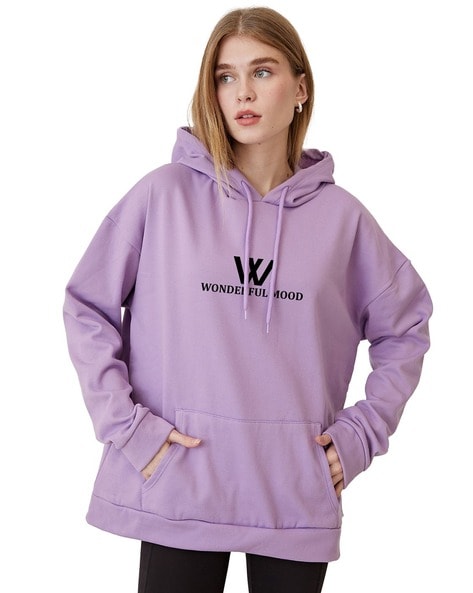 Buy Lavender Sweatshirt Hoodies for Women by PICPOK Online Ajio