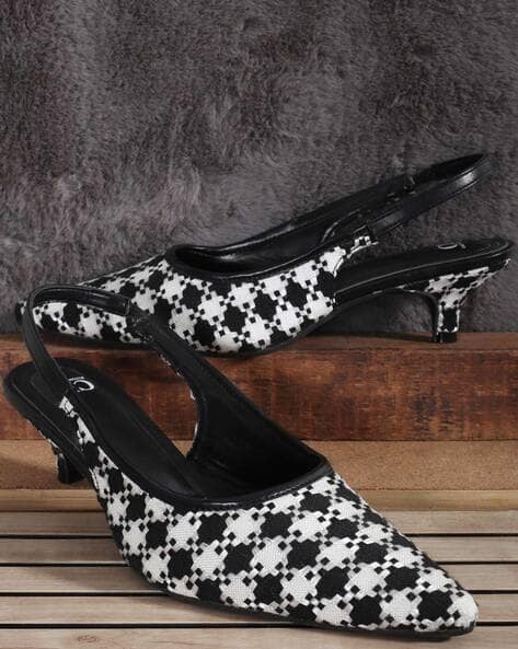 Buy Black-White Heeled Shoes for Women by CARLTON LONDON Online