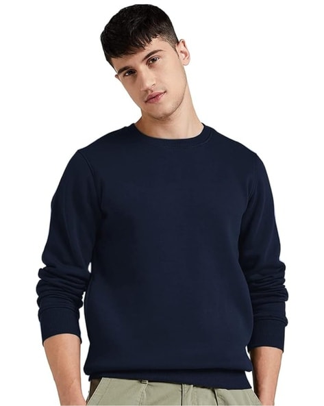 Men Regular Fit Sweatshirt with Full Sleeves