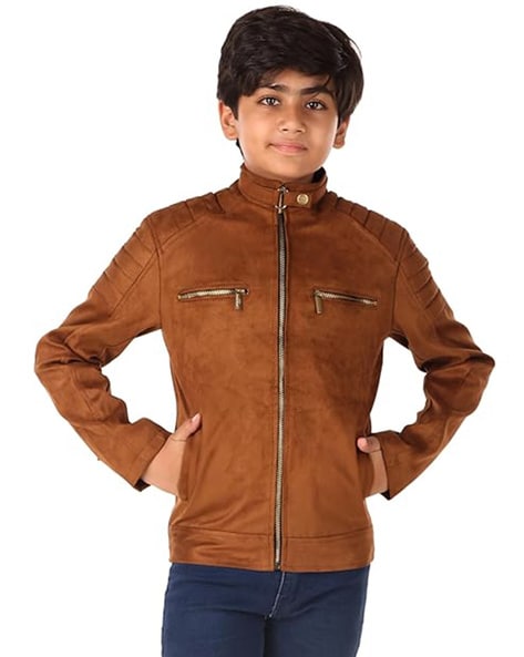 Faux leather boys jacket hotsell