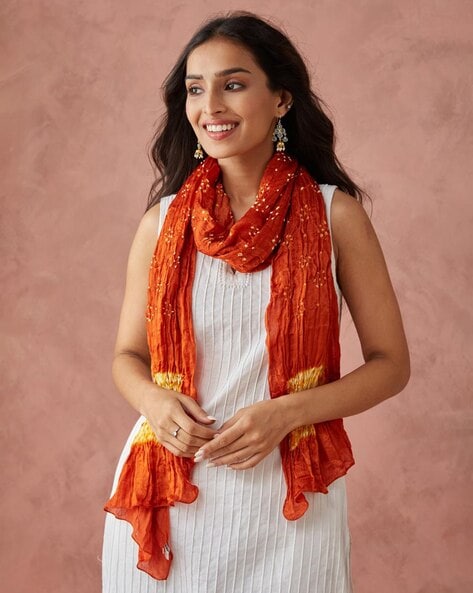 Women Tie & Dye Stole Price in India