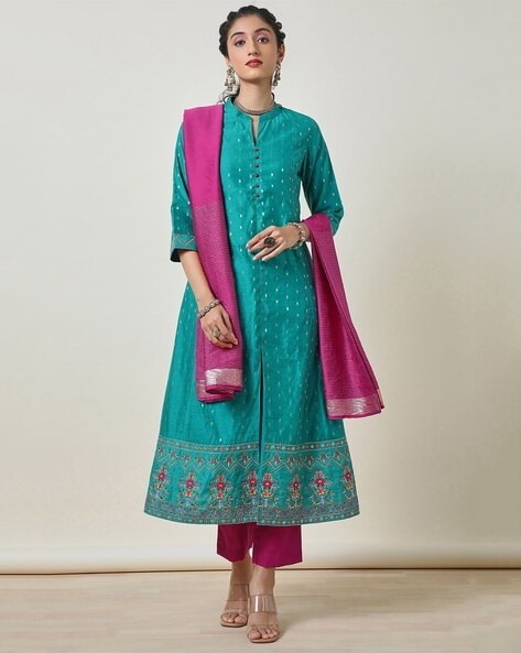 Women Self-design Kurta Set Price in India