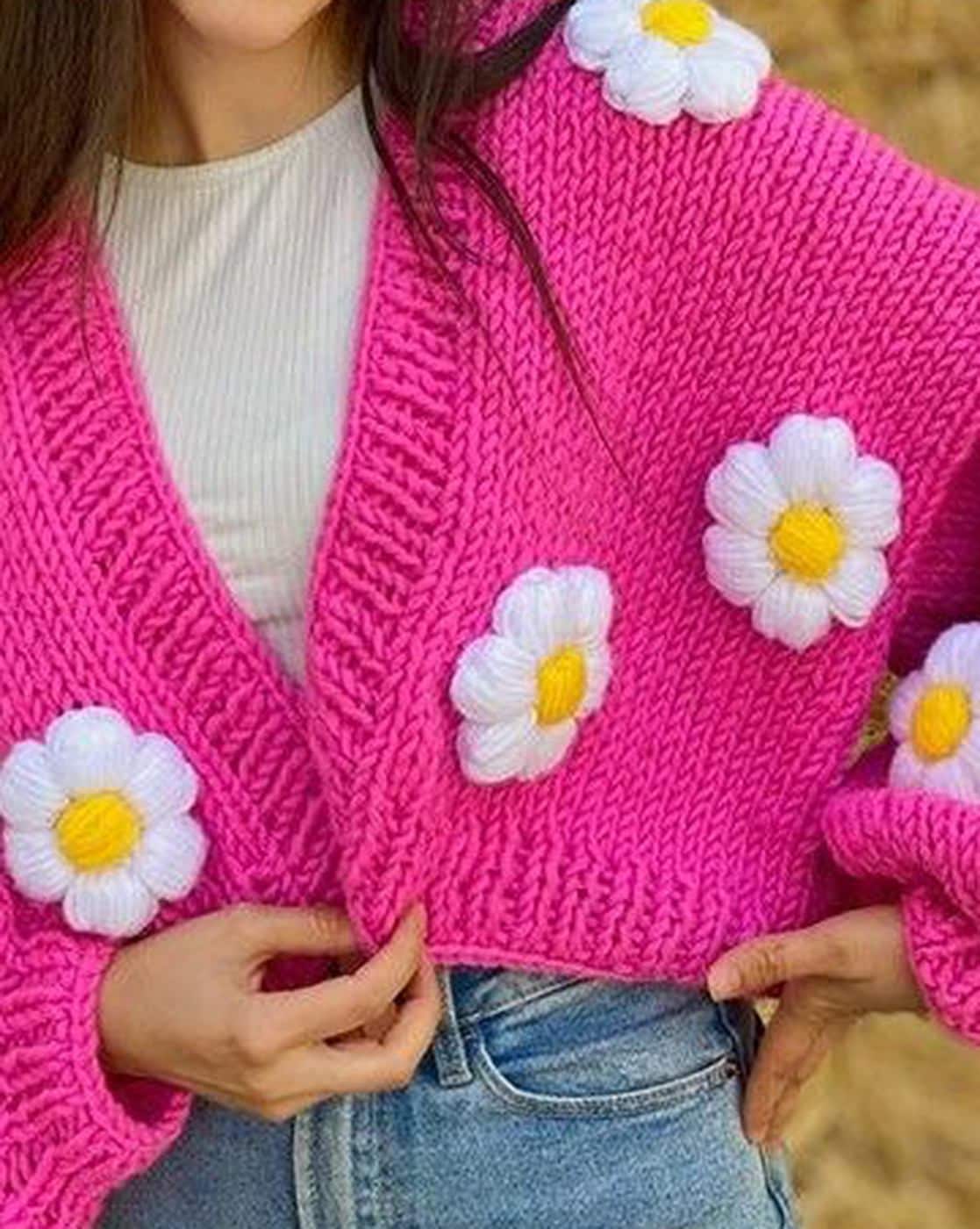 Buy Sugercandy Regular Crochet Cardigan Online | Ajio.com