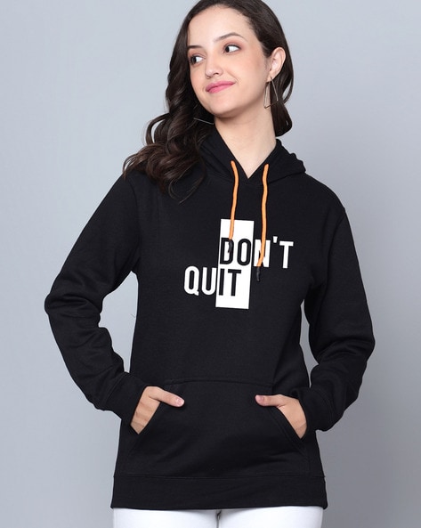 Buy Black Sweatshirt Hoodies for Women by Fashion And Youth Online Ajio