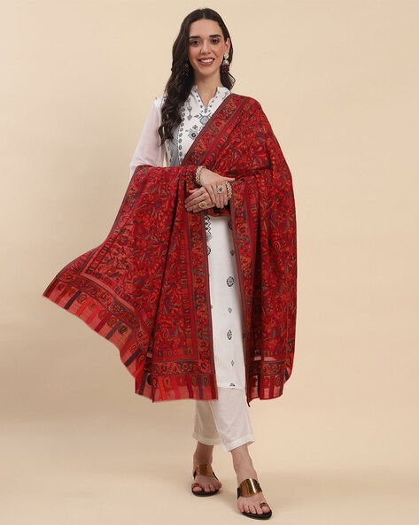 Women Paisley Print Shawl Price in India