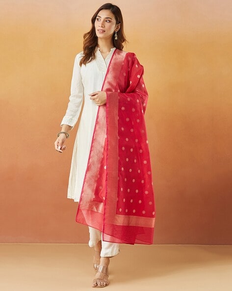 Women Zari Woven Dupatta Price in India