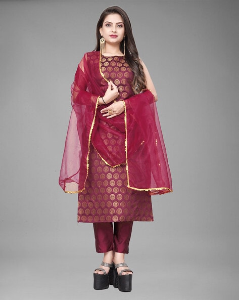 Women textured unstitched dress Price in India