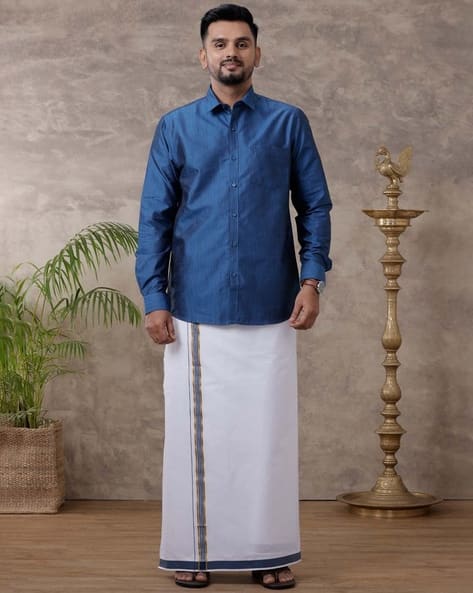 Buy Ramraj Cotton Men Traditional Cotton Full S... Online