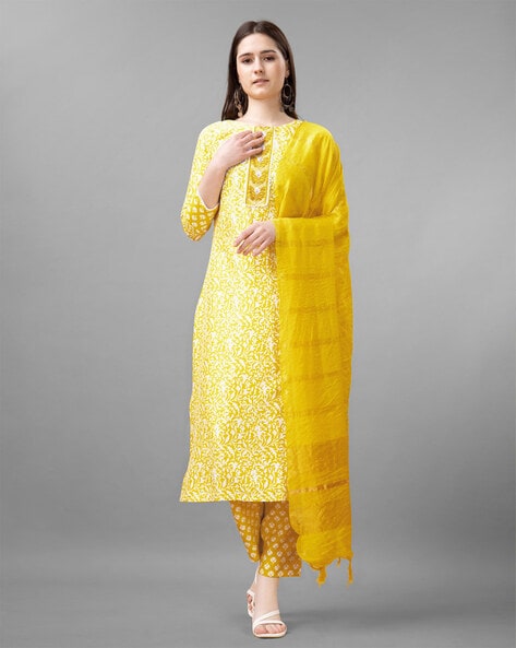 Embroidery Straight Kurta Set Price in India