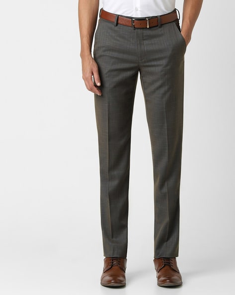 Van Heusen Textured Slim Fit Trousers