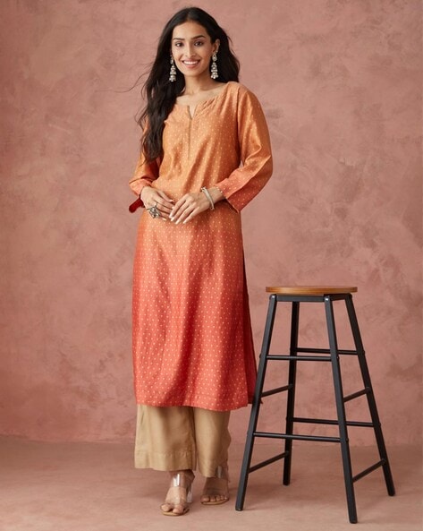 Fabindia Women Printed Straight Kurta