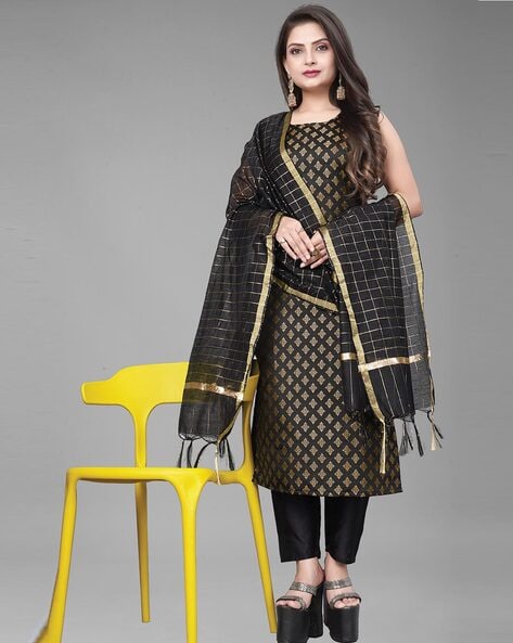 Women textured unstitched dress Price in India