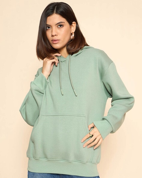 Buy Sea green Sweatshirt Hoodies for Women by COLOR CAPITAL Online Ajio