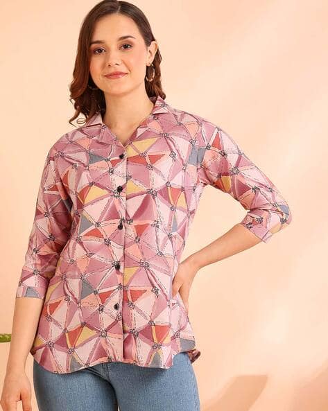 Cuban Collar Shirt with Short Sleeves