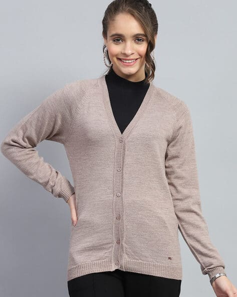 Buy Beige Sweaters Cardigans for Women by Monte Carlo Online