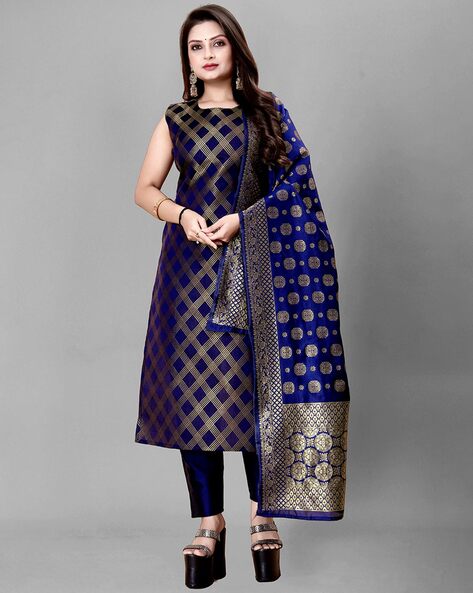 Women textured unstitched dress Price in India