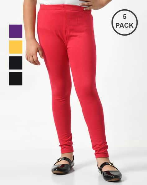 Pack of Girls Leggings with Elasticated Waist