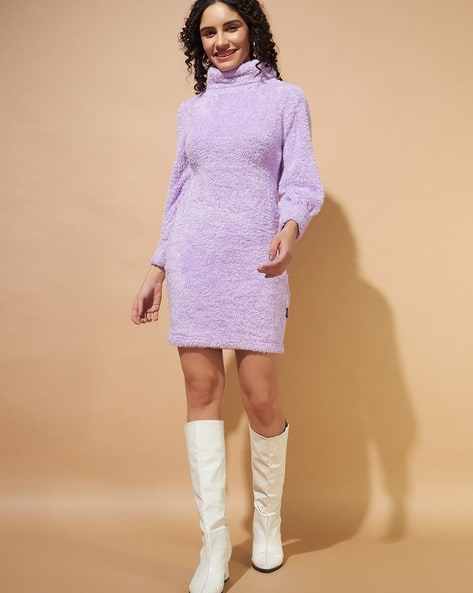 Purple Women's Sweater Dresses On Sale Buy Autumn Winter