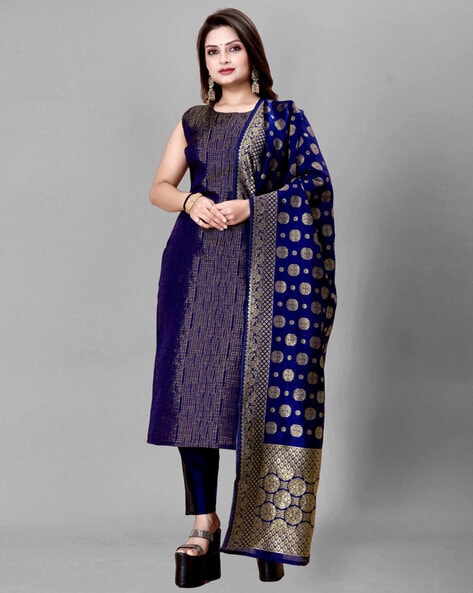 Women textured unstitched dress Price in India