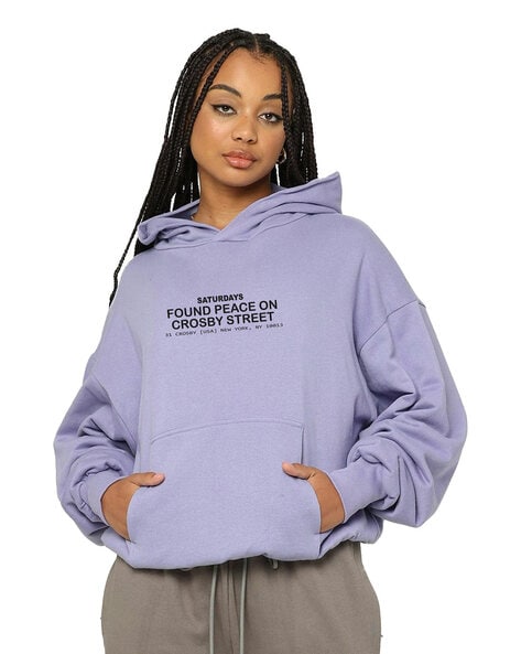 Buy Lavender Sweatshirt Hoodies for Women by PICPOK Online Ajio