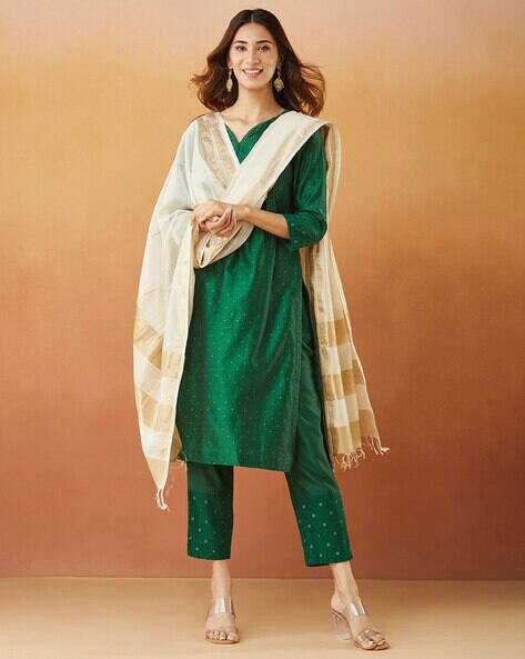 Fabindia Women Zari Woven Dupatta