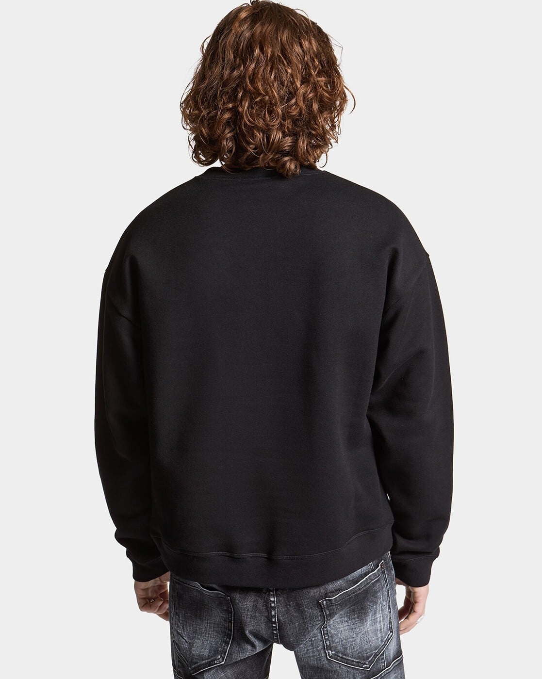 Buy Dsquared2 Logo Embossed Regular Fit Sweatshirt | Black