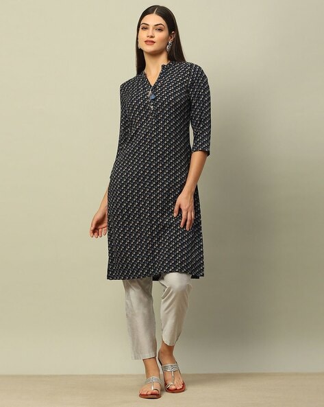 Rangriti Women Printed Straight Kurta