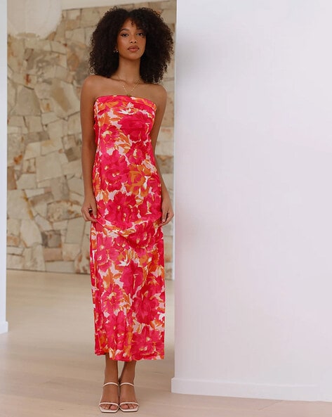 Buy Coral Dresses for Women by Lulu Sky Online Ajio