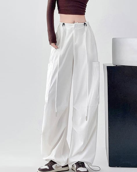 white high waisted wide leg dress pants HIGH WAIST FRONT PLEAT WIDE LEG DRESS PANTS – The Lace Petal Boutique main image 0