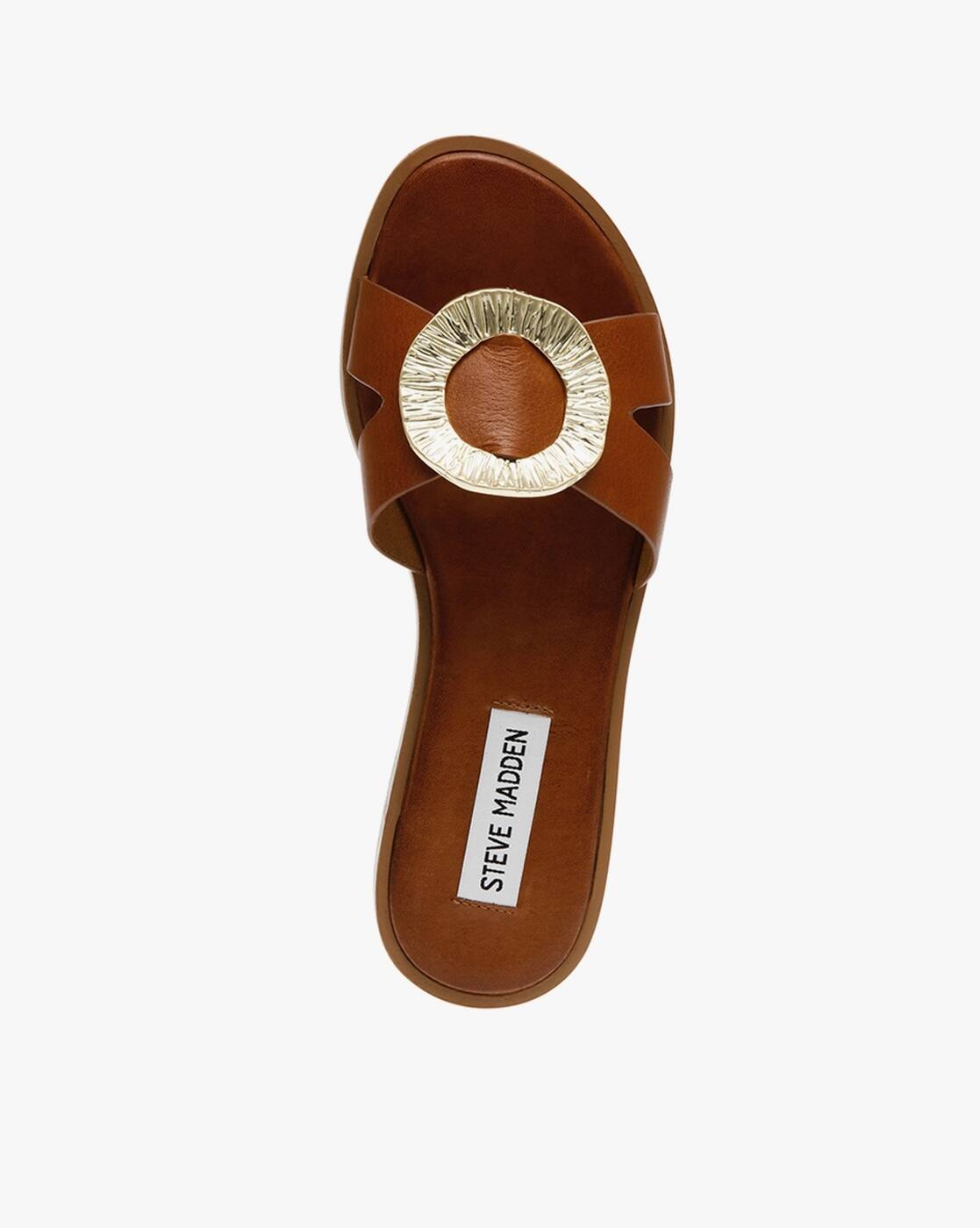 Buy Brown Flat Sandals for Women by STEVE MADDEN Online
