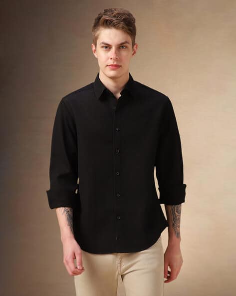 Collar Dennislingo Premium Attire Men Regular Fit Shirt With