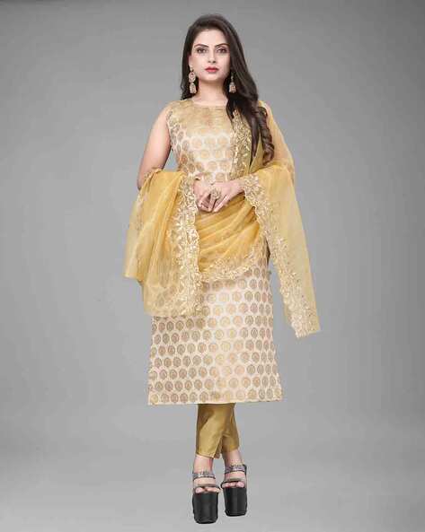 Textured Unstitched Dress Material Price in India