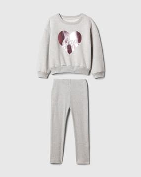 gap kids Infants Heathered Sweatshirt & Track Pants Set-picture-26
