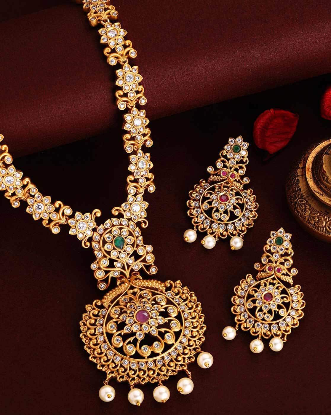 Buy Gold FashionJewellerySets for Women by Rubans Online