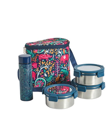 CHUMBAK Pack of 3 Stainless Steel Lunch Boxes