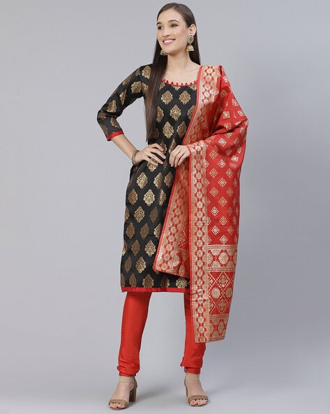 Women textured unstitched dress Price in India