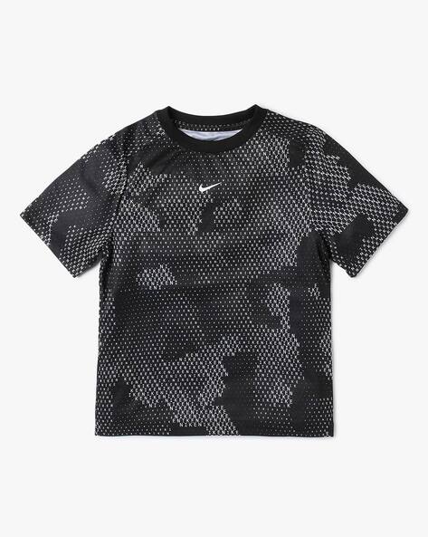 Nike Boys Logo Print Crew-Neck T-Shirt