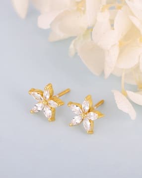 giva Women Golden Lily Earrings-picture-25