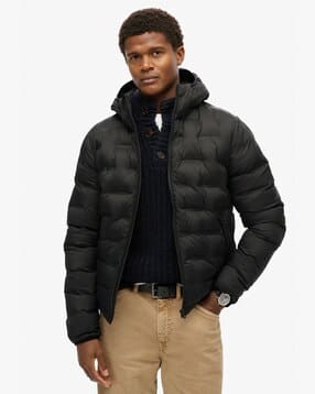 superdry Men Quilted Slim Fit Hooded Puffer Jacket-picture-32