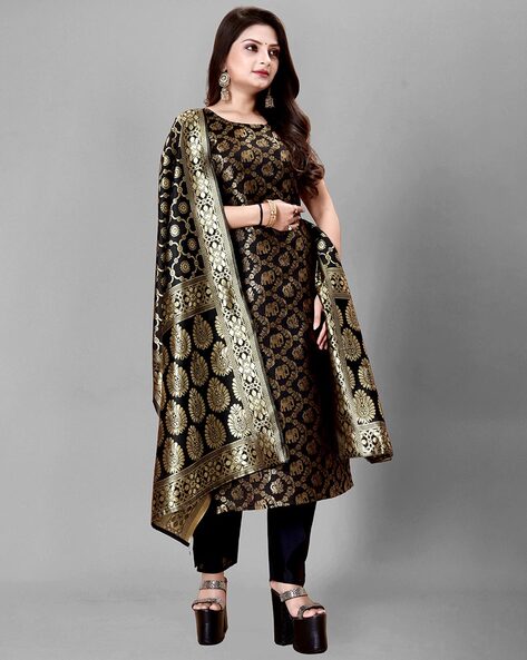 Women textured unstitched dress Price in India