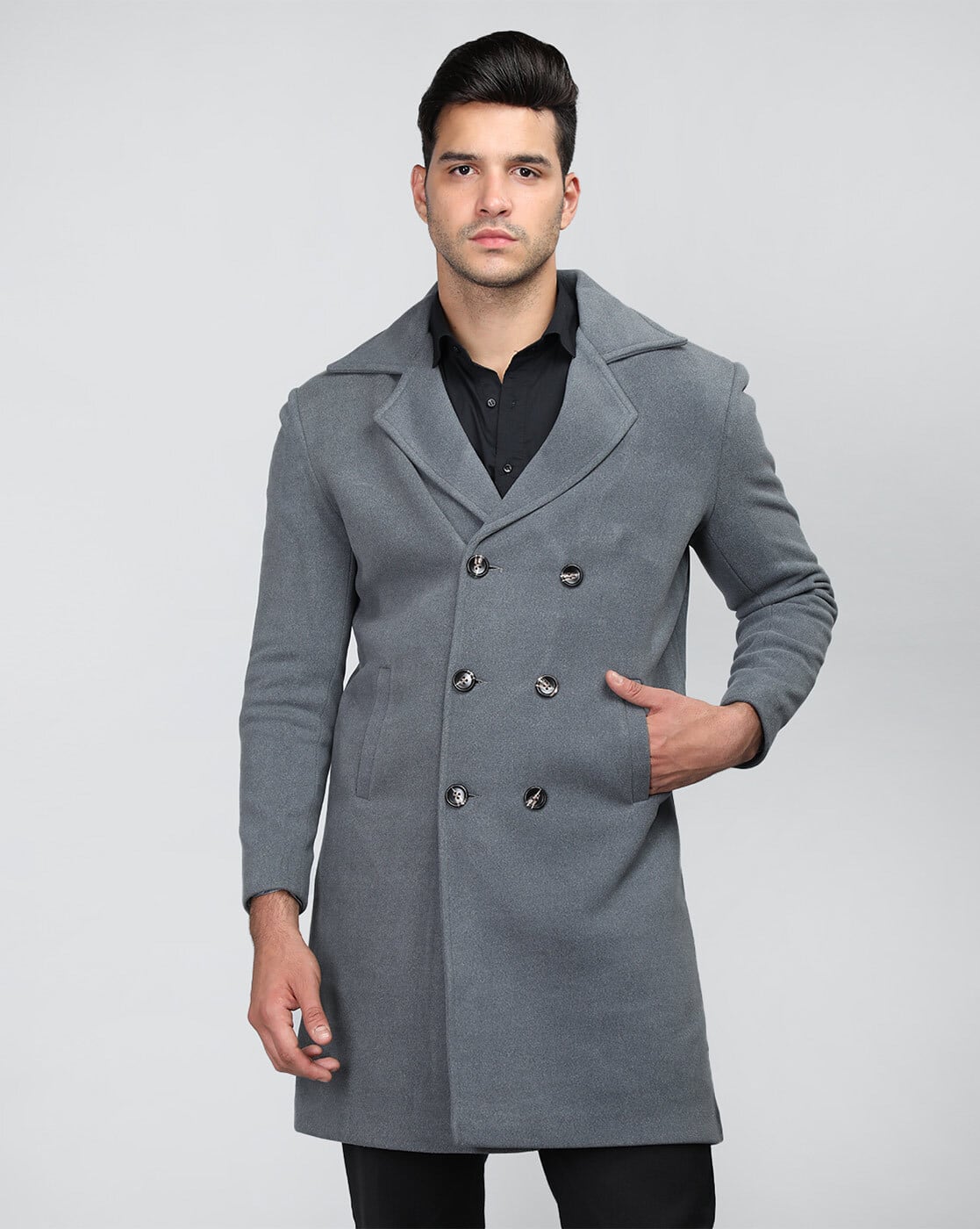 ジャケット・アウター RANCLIC big collar double short coat RANCLIC big collar double short coat