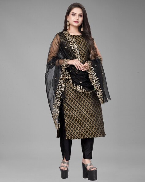 Textured Unstitched Dress Material Price in India