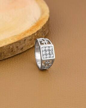 giva Men Sterling Silver Stone-Studded Ring-picture-46