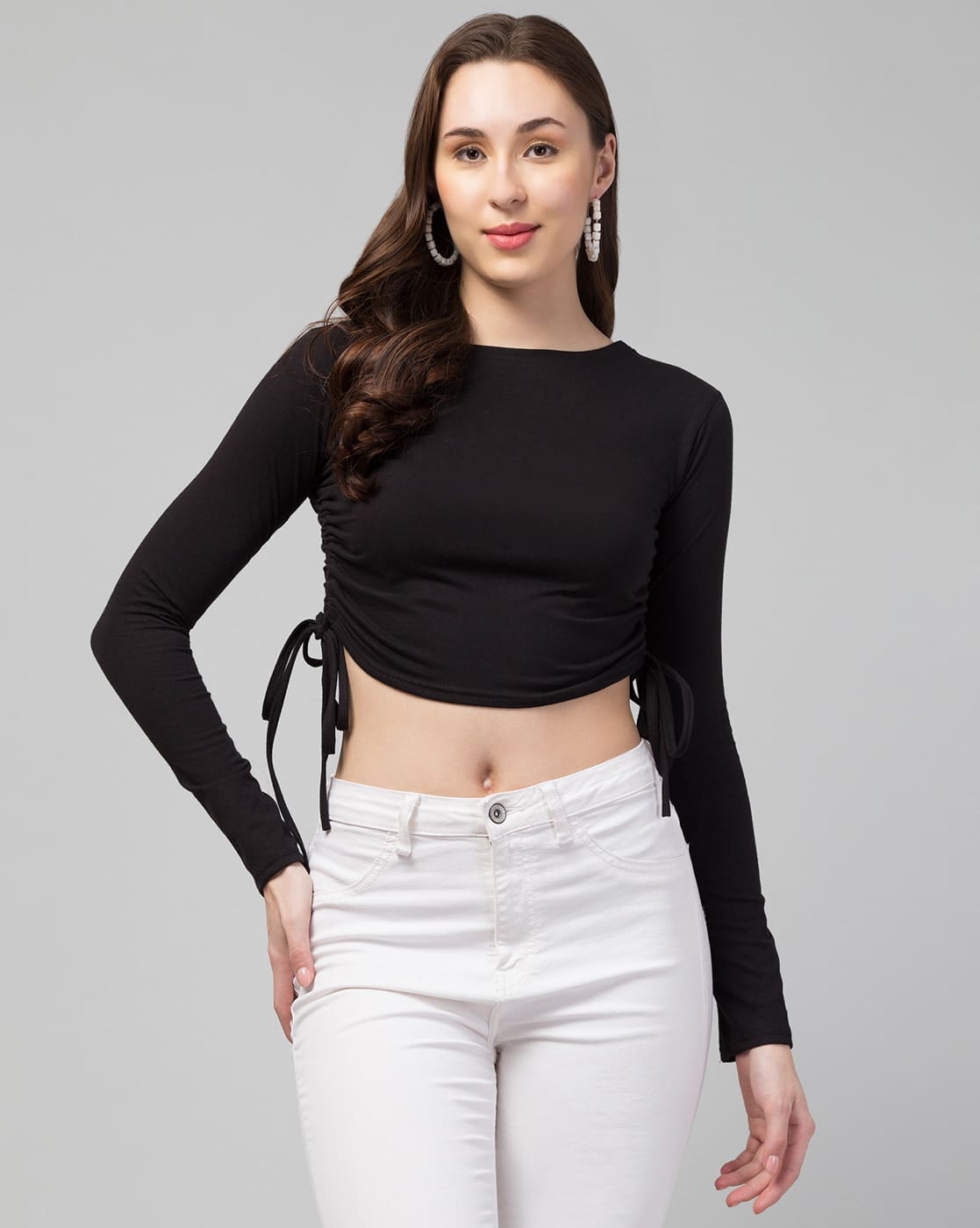 Buy CULPI Women Regular Fit Crop Top wi Online | Ajio.com